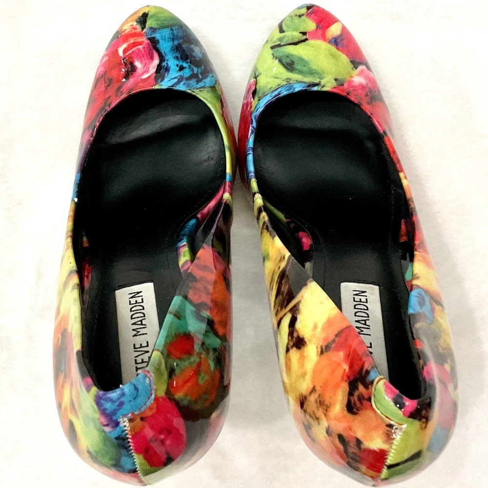 Steve Madden NALA Stiletto High Heel Patent Leather platform Pumps Sz 9.5 - Picture 12 of 16